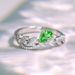 Cao Shi's Light Luxury Leaf with Small, Fresh Micro Inlaid Design Sense Personalized and Unique Vine Water Drop Ring_ipsvogv.com