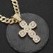 Street Rock Sugar Hip-hop Studded Cross Full Diamond Pendant Clavicle Cuban Necklace_ipsvogv.com
