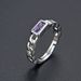 Women’s Jewelry Set Fashion Simple Twisted Square Colored Diamond Zircon CZ Ring Female Open Adjustable Design Ring Ins Style_ipsvogv.com