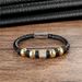 Men's double-layer zircon woven leather bracelet, versatile for women_ipsvogv.com