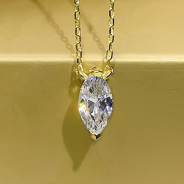 Cao Shi's New Horse Eye Necklace Features Simple Olive Shaped Layered Collarbone Chain, With A Light Luxury And_ipsvogv.com