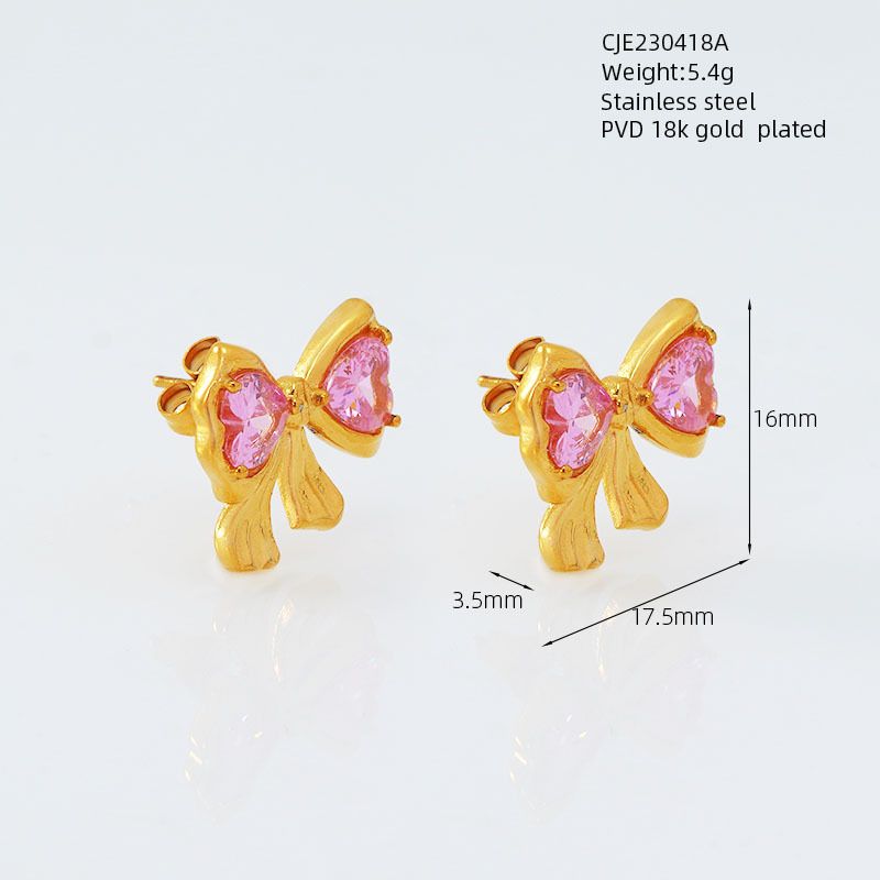 Exquisite Design, Cat Eye Stone Butterfly Feminine Temperament, Zircon Inlaid Earrings, Versatile, Simple And_ipsvogv.com