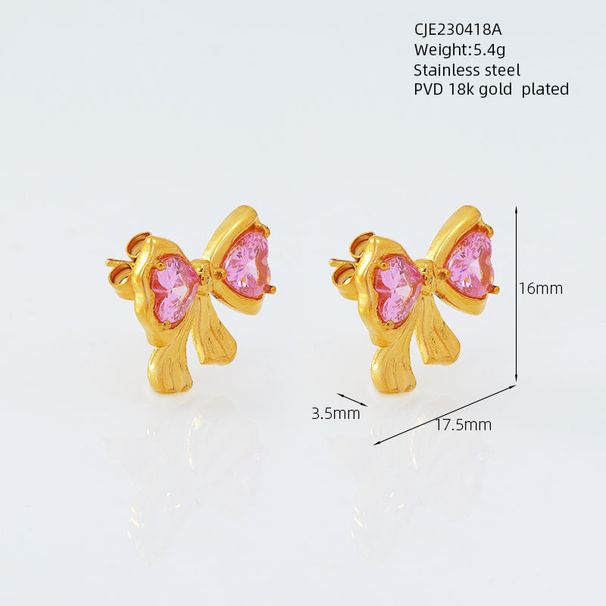 Exquisite Design, Cat Eye Stone Butterfly Feminine Temperament, Zircon Inlaid Earrings, Versatile, Simple And_ipsvogv.com