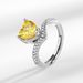 Baolai Xing Jewelry New Product Fashion Versatile Yellow Opening Heart Set With High Carbon Diamond Ring_ipsvogv.com