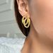 INS Electroplated Titanium Steel VINTAGE Double Circle Dancer Gypsy Earrings_ipsvogv.com