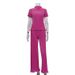 Women's Clothing slim T-shirt high waist blue pleated mopping pants casual _ipsvogv.com