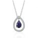 Unisex fashion hollow teardrop shaped zircon pendant necklace female real gold plated jewelry_ipsvogv.com