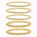Hot Selg Simple Round Bead Gold Retro American Style CCB Elastic Beaded Bracelet_ipsvogv.com