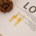Fashionable Vietnamese Gold For Women With Brass Plated Commuting Bow Tassel Earrings Accessories_ipsvogv.com