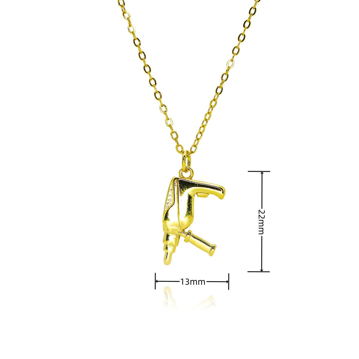 Men's Hip Hop Necklace - Rap Fashion Copper Plated Gold Chain With Creative Hammer Tool Pendant, Retro Accessories_ipsvogv.com