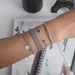Simple Silver Smooth Tassel Bracelet With Personalized Multi Layer Chain Round Piece Set Of 4 Bracelets_ipsvogv.com