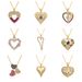 Bohemian Style Pink Love Rose Zircon Oil Drop Necklace Fashion OL Micro Inlaid Copper Plated 14K Real Gold Jewelry_ipsvogv.com