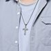 Simple knot stainless steel cross necklace does not fade titanium steel pendant Cross pendant_ipsvogv.com