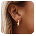 Unisex Brass With Real Gold Plating, Hot Selling Across Fashionable Pearl Studded C Shaped Earrings, Versatile Earrings For Ladies_ipsvogv.com