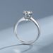 New Mosang Pure Silver Luxury Style T Family One Carat Simulated Diamond Six Claw Women's Ring_ipsvogv.com