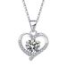 Kwai Online Live Broadcast Love Design Silver Necklace Imitate D Color Moissanite Female Pendant_ipsvogv.com