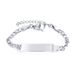 Children's Bracelet Stainless Steel Blank Curved Plate Adjustable 12+3CM Can Be Engraved Hand Jewelry_ipsvogv.com