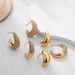 Women’s Jewelry Set Fashion Fashion Niche Design Stainless Steel C Shaped Moon Earrings Light Luxury Full Of Colored Diamonds C Shaped Pea Earrings_ipsvogv.com