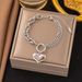Love Gold Titanium Steel Bracelet, Female Internet Celebrity, Trendsetter, Hip-hop, Niche Personality, Simple And_ipsvogv.com