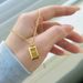 Hot Selling Billionaire Small Brick Necklace, Titanium Steel Gold Pendant, Gold-plated High-end Non Fading Collarbone_ipsvogv.com