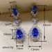 Cao Shi's Water Drop Shaped New Product Full Diamond Simulation Blue Bridal Luxury Earr, Female Socialite Style_ipsvogv.com