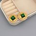 French Vintage Round Minimally Glazed Glass Earstuds with Personalized, Small, and High Quality Earrings_ipsvogv.com