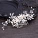 New Pearl Hair Comb White Crystal Headdress Banquet Hair Wedding Dress Accessories Bride Headdress Comb_ipsvogv.com