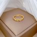 【 Real Gold 】 Love Thread Sky Compact with Adjustable Opening, Simple Handmade Ring, Couple's Pair Ring_ipsvogv.com