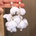 Women’s Jewelry Set Fashion Super Beautiful Niche Style High End White Pearl Petals Simulated Flowers Long Tassel Earrings_ipsvogv.com