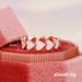 Cao Shi's New Simple Pink To Heart Drop Glue Ring For Women's Valentine's Day Gift Accessories_ipsvogv.com