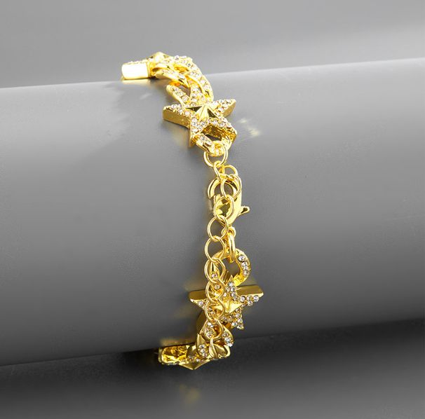 New five pointed star alloy necklace personalized design unisex star bracelet necklace fashionable small fragrance style jewelry_ipsvogv.com