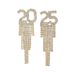 Feng women's fashionable niche 2025 digital design, inlaid earrings, versatile earrings_ipsvogv.com
