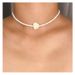 Bohemian Style Peach Heart Pearl Clavicle Necklace Colored Rice Bead Necklace Female_ipsvogv.com