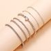 Design Coarse Geometric Hip Hop Minimalist Thorn Heart Chain Bracelet Set Of Six_ipsvogv.com