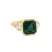 Sanjie 2025 New Internet Celebrity Women's Diamond Alloy Inlaid Green Ring Jewelry_ipsvogv.com