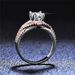 New S Pure Silver Mosang Stone Fashion Exaggerated Two tone Women's with High Grade Wedding Ring_ipsvogv.com