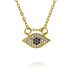 Copper Plated Real Gold Color Preserving Niche Creative Pendant Devil Eye Necklace Color Preserving Pendant Eye Zircon Necklace_ipsvogv.com