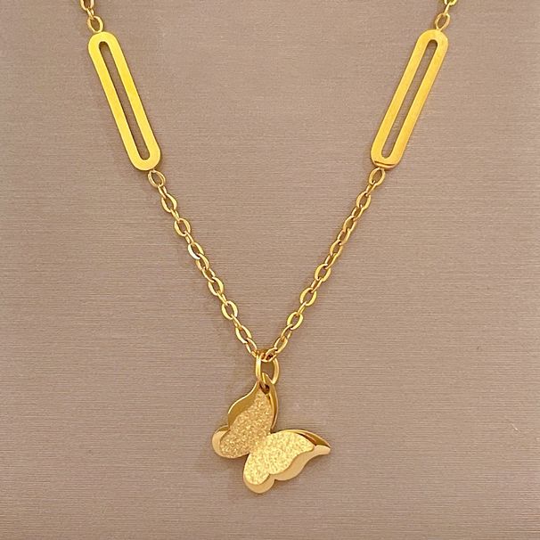 Full Body 【 Titanium Steel 】 Cold And Indifferent Butterfly Personality Extremely Simple Wind Furnace Genuine Gold 【 】_ipsvogv.com