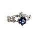 Sanjie Imitates Natural Blue Silver Plated Women's With A Niche And High-end Feel. Ins Diamond Set Zircon Paired Rings_ipsvogv.com