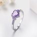 Natural Amethyst Zircon Silver Ring Fashion Wedding Heart Shaped Ring Jewelry Female_ipsvogv.com