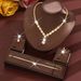 Women’s Jewelry Set Fashion Bridal Fashion Necklace Earrings Set Rhinestone Necklace Prom Costume Jewelry Zircon Teardrop Shaped Accessories_ipsvogv.com
