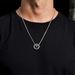 Men's Jewelry Thorn Skull Necklace Men's Double Ring Design Niche All Match Retro Personality Accessory Pendant_ipsvogv.com
