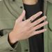 Men's Jewelry Tungsten Steel Ring Black Blue Steel Simple Ring Personality Accessories_ipsvogv.com