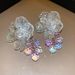 Women’s Jewelry Set Fashion Super Fairy Colored Crystal Shell Flower Earrings Exaggerated Niche High End Temperament Earrings New Female Earrings_ipsvogv.com