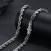Diamond Buckle 6Mm Stainless Steel Chain Twist Chain Men And Women Necklace Hip Hop Jewelry Titanium Steel Necklace_ipsvogv.com