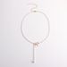 Alloy Bow Pearl Fringed Pendant Necklace, Women's Simple Temperament Popular Necklace_ipsvogv.com