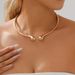 Personalized Metal Smooth Spring Open Collar Design With Ins Minimalist Water Droplet Plain Circle Choker_ipsvogv.com