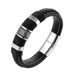 Men's Fashion Handwoven Leather Rope Personalized Stainless Steel Magnetic Buckle Bracelet_ipsvogv.com