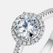 Moissanite Light Luxury Diamond Ring Female S925 Silver Inlaid One Carat Moissanite Wedding Ring Couple Ring_ipsvogv.com