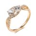 New Fashion And Creative Mozanite Diamond With Rose Gold Women's Ring_ipsvogv.com